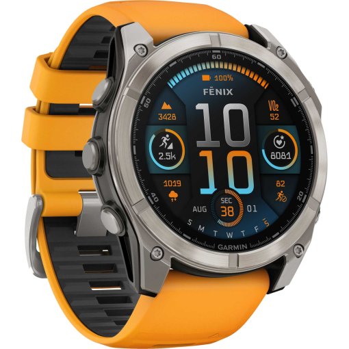 Produktbild von Garmin fenix 8 AMOLED Sapphire GPS Smartwatch - 51mm - Graphit/Titanium Titan