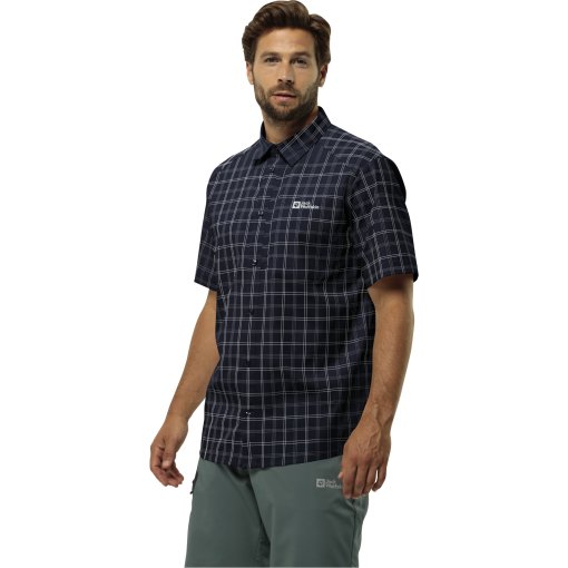 Foto de Jack Wolfskin Camisa de Manga Corta Hombre - Norbo - night blue checks