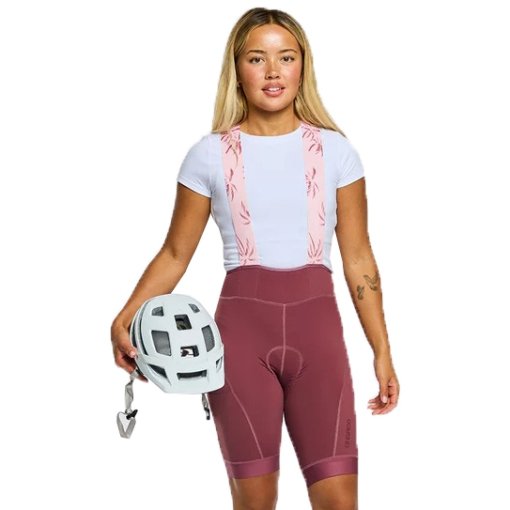 Foto de DHaRCO QOM Pantalones cortos con tirantes para mujer - Wild ginger/Pink Palm