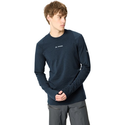 Produktbild von Vaude Monviso Crew Neck Langarmshirt Herren - dark sea