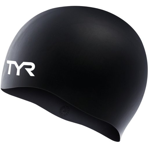 Produktbild von TYR Wrinkle-Free Silikon-Badekappe - schwarz