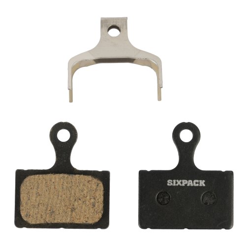 Photo produit de Sixpack Plaquettes de frein à disque - semi-métalliques - Shimano GRX 10s/11s/12s, XTR M9100, Deore XT M8100, DURA-ACE R9150, ULTEGRA R8050,105