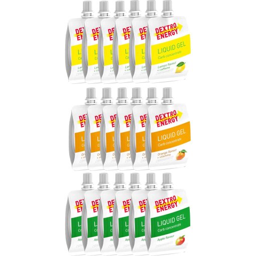 Foto de Dextro Energy* Gel Energético - Running Mix Box - 3x6 Liquid Gel - 18x60ml