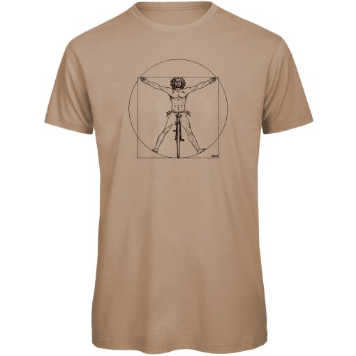 Foto de RTTshirts Camiseta Ciclismo Hombre - DaVinci - marrón claro