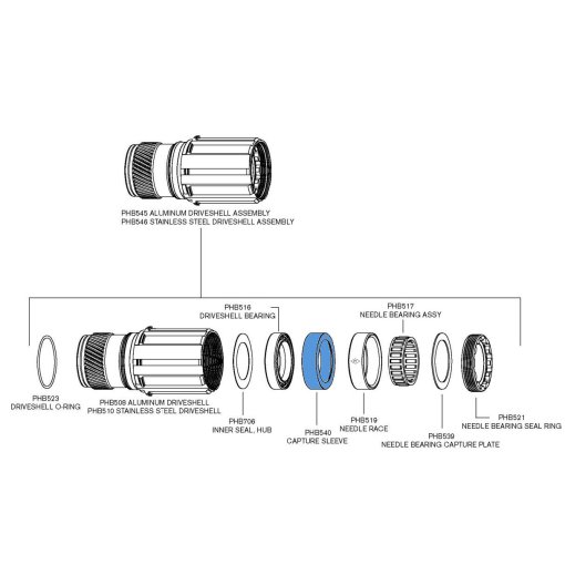 Immagine prodotto da Chris King Freehub Body Capture Plate Sleeve (PHB539, PHB540)