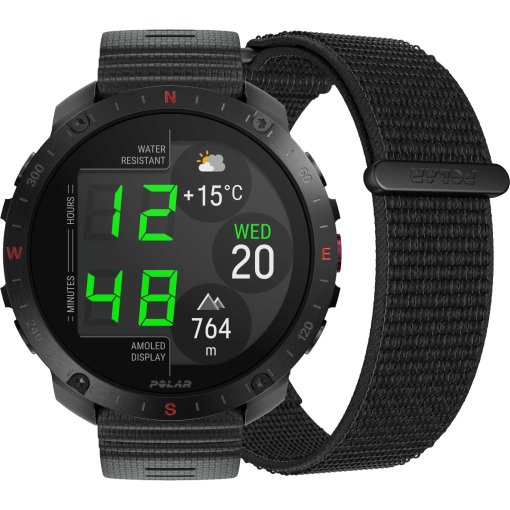 Produktbild von Polar Grit X2 Pro GPS Multisport Uhr Hook&amp;Loop - schwarz