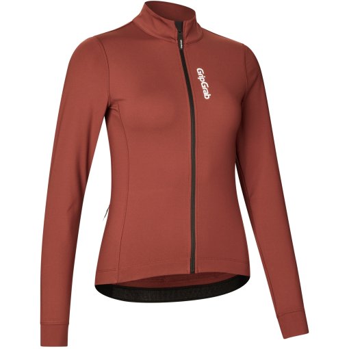 Picture of GripGrab RIDE Thermal Long Sleeve Jersey Women - Dark Red