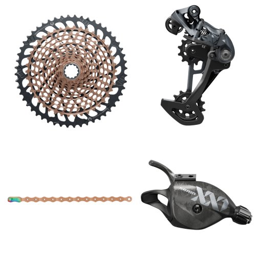 Photo produit de SRAM XX1 Eagle 1x12-speed Upgrade Kit - Trigger Shifter - 10-52 t. XG-1299 Cassette - Copper