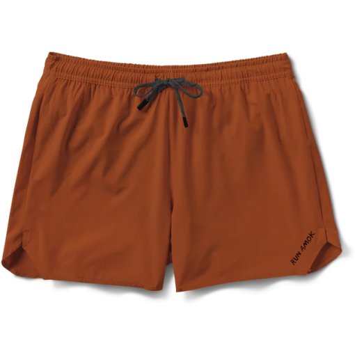 Photo produit de Roark Baja 5&quot; Short running pour hommes - Burnt Orange