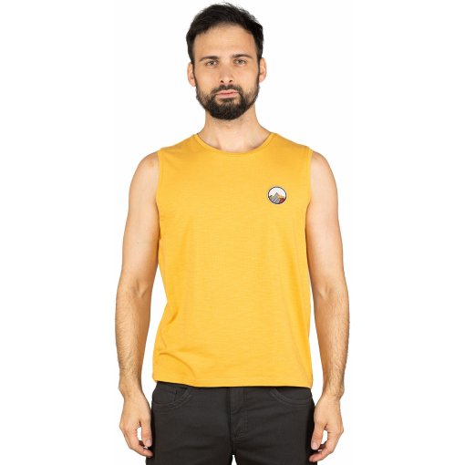 Photo produit de Chillaz Débardeur Homme - Calanques Mountain Patch - ochre