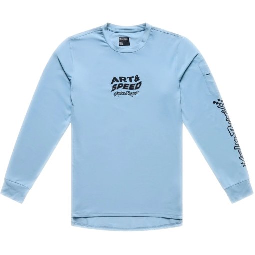 Productfoto van Troy Lee Designs Ruckus Ride Fietsshirt met Lange Mouwen Heren - Waves Dawn Blue