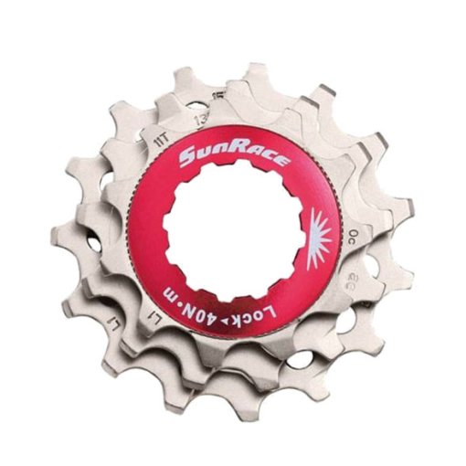 Immagine prodotto da SunRace SPCS12 MTB 12-Velocità Pignoni Anello di Bloccaggio + Pignonemit con 11-13-15 Denti - argento