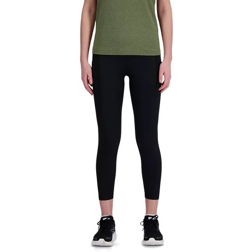 Foto de New Balance Malla Mujer - Sleek Pocket High Rise 23&quot; - Negro