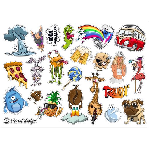 Produktbild von rie:sel design sticker:kit Aufkleber A4 - stickerbomb eyecatcher