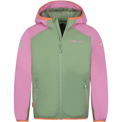 Foto de Trollkids Chaqueta Niño - Halsafjord - Pistachio Green/Wild Rose/Papaya