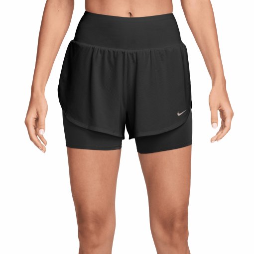 Picture of Nike Flow Dri-FIT 2-in-1 Running Shorts Women - black/reflective silver IF7518-010