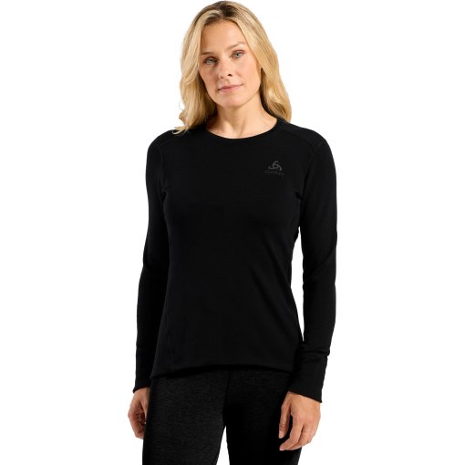 Foto de Odlo Camiseta Interior Manga Larga Mujer - Natural Merino 260 Crew Neck - negro