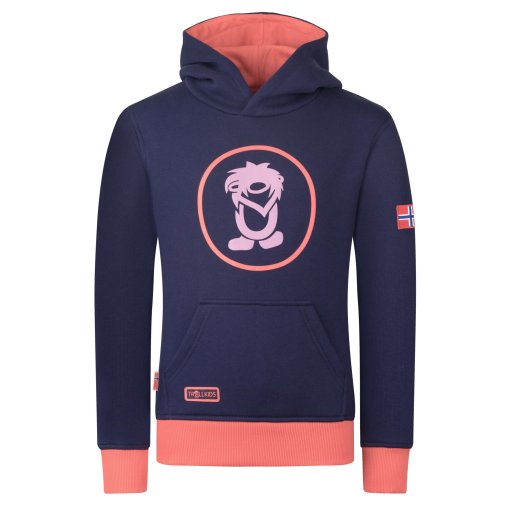 Immagine prodotto da Trollkids Felpa con Cappucchio Bambino - Troll - Deep Violet/Coral Pink/Light Violet