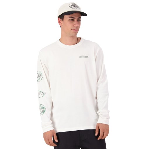Picture of Mons Royale Yonder Merino Organic Cotton Long Sleeve Men - vintage white 1371