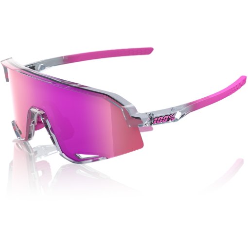 Foto de 100% Gafas - Slendale - Polished Translucent Grey - Purple Multilayer Mirror