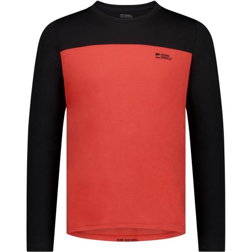 Foto de Mons Royale Maillot Ciclismo de Manga Larga Hombre - Diversion Merino - cranberry / negro