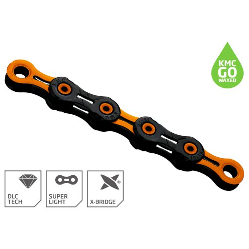 Immagine prodotto da KMC Catena - DLC - WAXED | 11 Velocità - nero/arancione