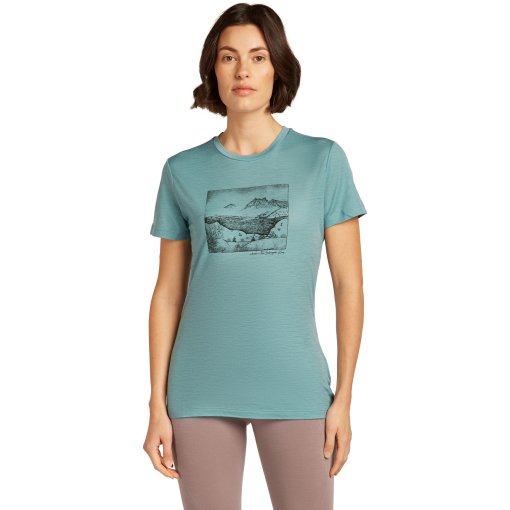 Foto de Icebreaker Camiseta Mujer - Merino 150 Tech Lite Terrain - Hydro