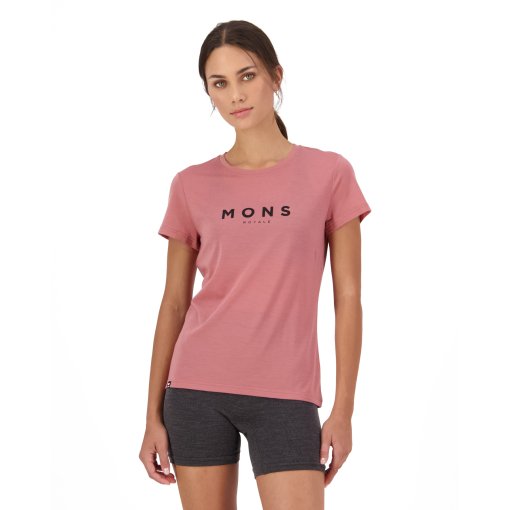 Photo produit de Mons Royale T-Shirt Femme - Icon Merino Classic - canyon rose