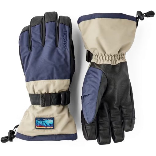 Foto de Hestra Guantes de Esquí de 5 Dedos - Gauntlet Sr. - dark navy/beige