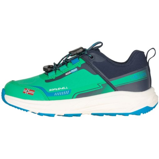Picture of Trollkids Bjordal Hiker Shoes Kids - emerald green/dynamic blue/navy