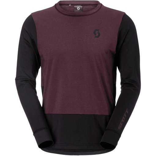 Photo produit de SCOTT Vertic Pro Mid T-shirt à manches longues pour hommes - cocoa red/black