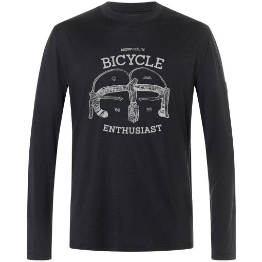 Picture of SUPER.NATURAL Bike Enthusiast Longsleeve Men - Jet Black/Various