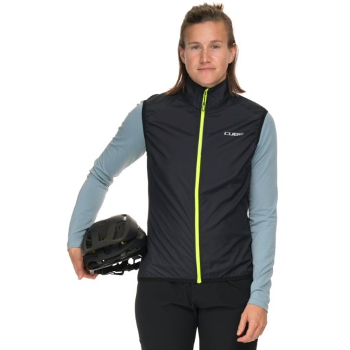 Foto de CUBE Chaleco Cortavientos Mujer - Road/XC CMPT - black´n´yellow