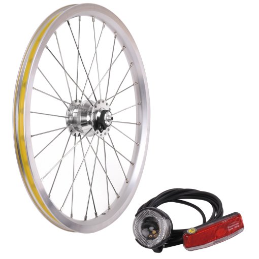 Immagine prodotto da Brompton 16&quot; Set Ruota Anteriore/Sistema di Illuminazione - argento