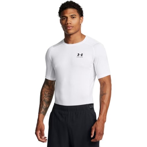 Produktbild von Under Armour HeatGear® Armour Kurzarm-Oberteil Herren - White/Black - 101