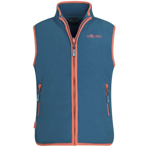 Productfoto van Trollkids Arendal Vest Kinderen - Atlantic Blue/Glow Orange