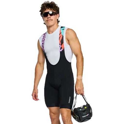 Foto de DHaRCO KOM Pantalones cortos con tirantes para hombre - Black/Jinx