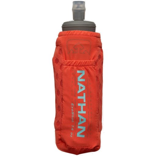 Foto de Nathan Sports Bidón de Mano - ExoShot 2.0 14oz/420ml - tigerlily / angel blue