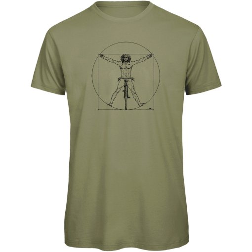 Photo produit de RTTshirts T-Shirt Cycliste Homme - DaVinci - light olive