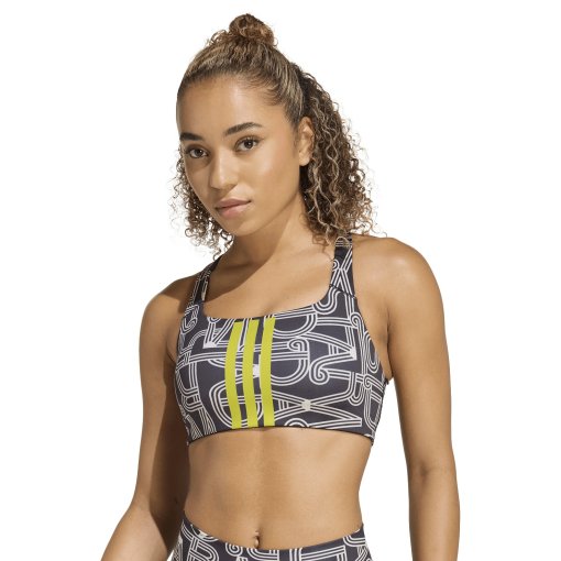 Produktbild von adidas Farm Sport-BH Damen - black/crystal linen/unity lime KD4614