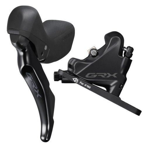 Immagine prodotto da Shimano Freno a Disco Idraulico - GRX ST-RX400 + BR-RX400 - Flat Mount - 2 Velocità - Set Anteriore