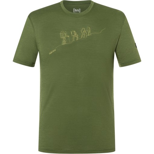 Photo produit de SUPER.NATURAL T-Shirt Homme - Hiking - Chive/Dried Tobacco