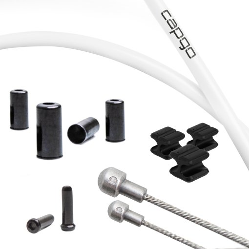 Immagine prodotto da capgo Kit di Cavo di Freno - Blue Line | PTFE - Road (Shimano/SRAM) | bianco