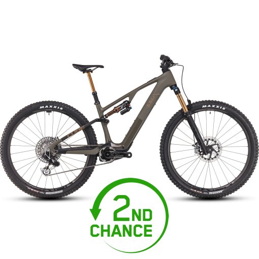Produktbild von CUBE AMS HYBRID ONE44 C:68X SUPER TM 400X - 29&quot; Carbon E-Mountainbike - 2025 - dustyolive / gold -  B-Ware