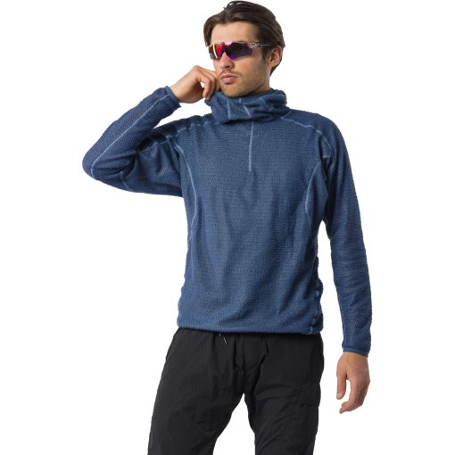 Immagine prodotto da Castelli Alpha Felpa con cappuccio in pile da uomo - rock blue 405