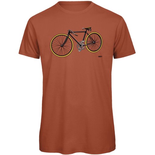 Immagine prodotto da RTTshirts Maglietta da Ciclismo	Uomo - Bicicletta da Corsa Rétro - rust