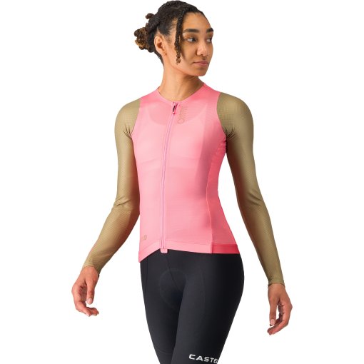 Productfoto van Castelli Corretto Shirt lange mouwen dames - rosa giro/elmwood 025