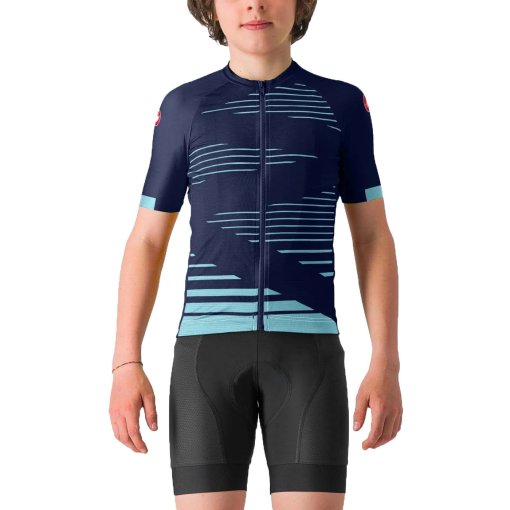 Picture of Castelli Aero Jersey Kids - belgian blue/pool blue 424