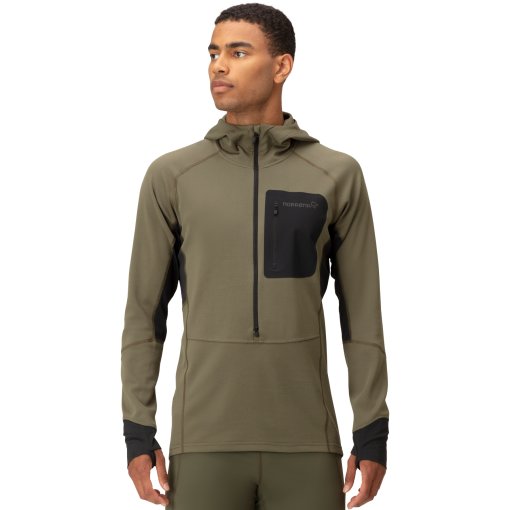 Foto de Norrona Jersey Polar Hombre - senja warm1 Hood - Olive Night