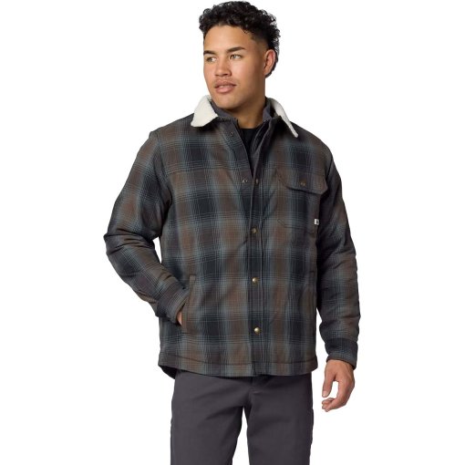 Image of Marmot Hidden Peaks Shirt Jacket Men - black cobblestone plaid